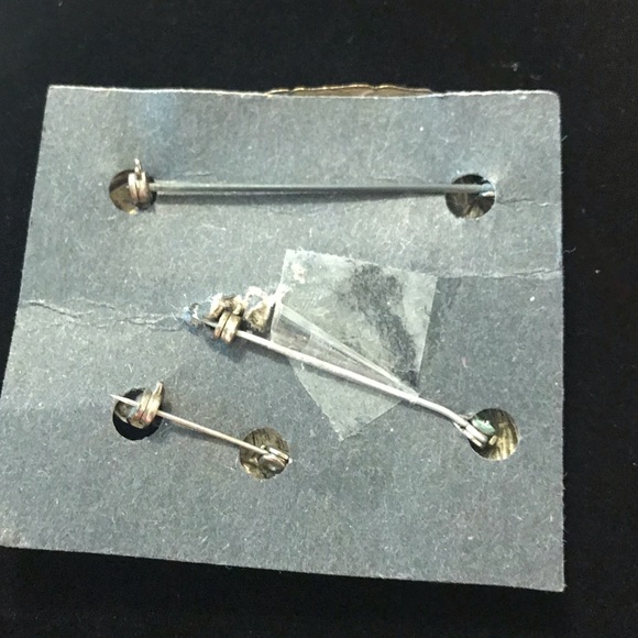 🦚Vtg Lot Of 3 Feather Brooches Silver Pewter - Picture 2 of 6